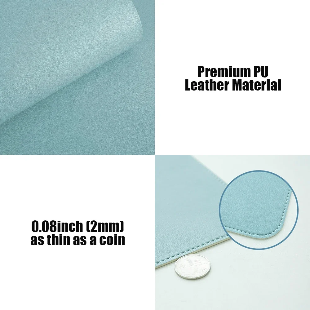 Oversized Waterproof PU Leather Desk Mat and Gaming Mousepad