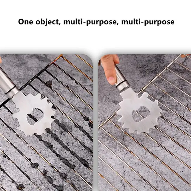 Grilltisztító Kefe Szerszám A Kültéri Grillhez És Serpenyőhöz Könnyen Eltávolítható Foltok Dugóhúzó Funkcióval - Image 5