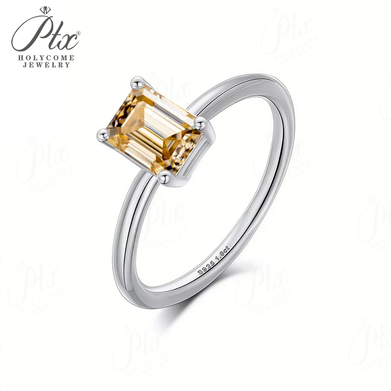 1–10 CT Smaragd-Ringe, Moissanit-Diamant, 925er-Sterlingsilber, Vorschlag, Verlobung, Hochzeit, ewiges Band, Jahrestagsgeschenk, klassisch – Detail 20