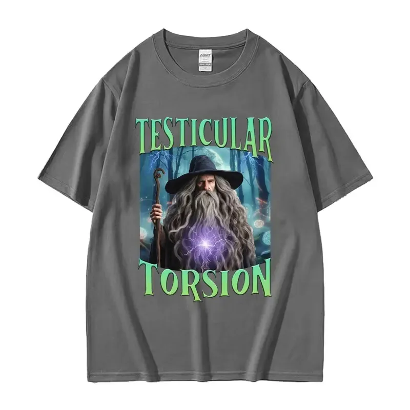 Shadow Wizard Funny T Shirt Testicular Torsion Meme Graphic Tee Shirt Men Women Retro Gothic Oversized Short Sleeve T-shirt Tops 3