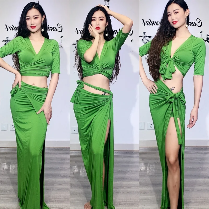 벨리 댄스 운동 의류 세트 모달 2023 새로운 동양 댄스 의류 여성 하이 엔드 퍼포먼스 드레스 그룹 의류
