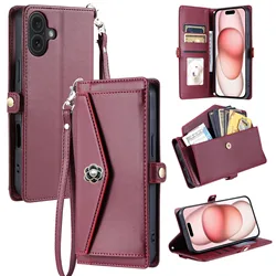 Camellia Crossbody Leather Wallet Case with Handy Strap and Card Slots - Motorola Moto G54 (Red)