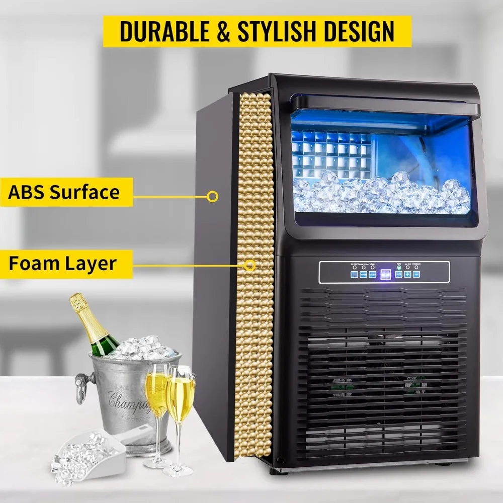 Countertop Ice Maker 70LB/24H, 350W Automatic Portable Ie Machine with 11LB Storage, 36Pcs per Tray, Auto Operation