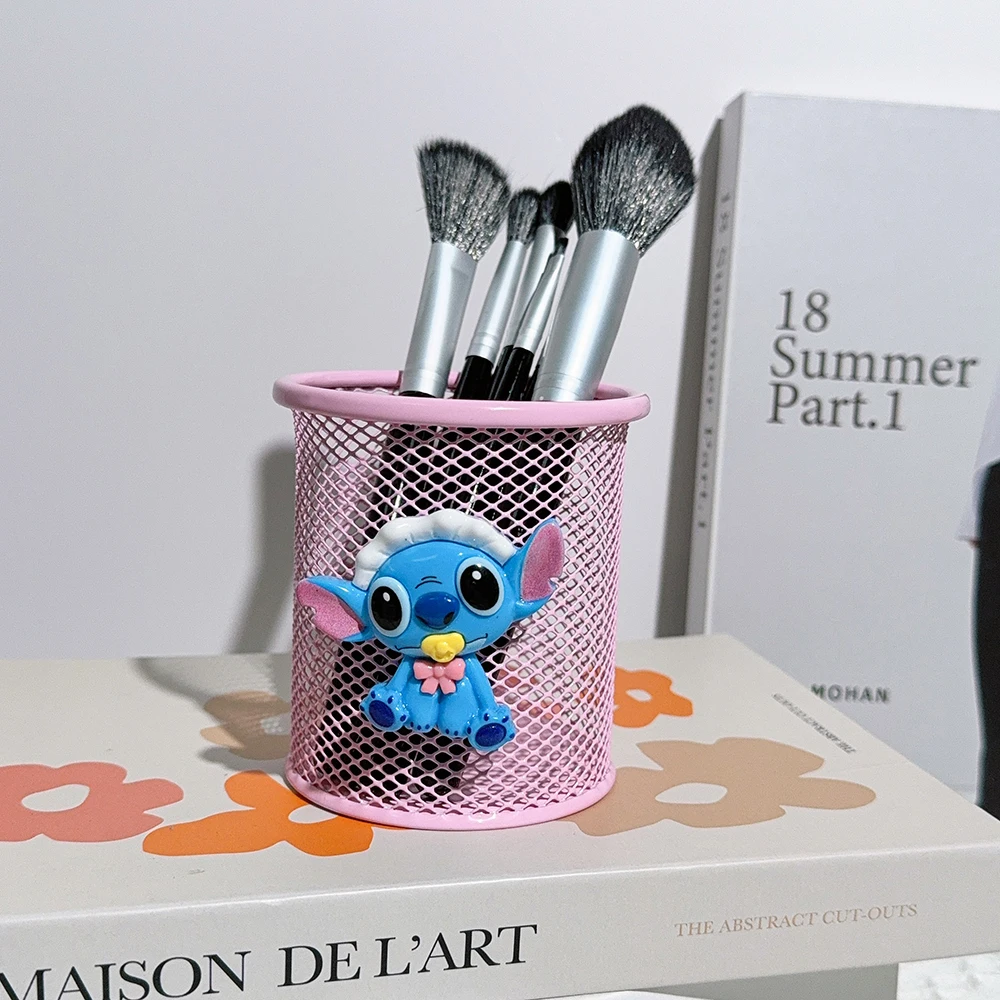 Cute cartoon stitch pen holder storage ornament for Disney fans Kawaii children's learning stationery storage supplies pen holder,desk organizer,pen and brush holder,desk storage rack