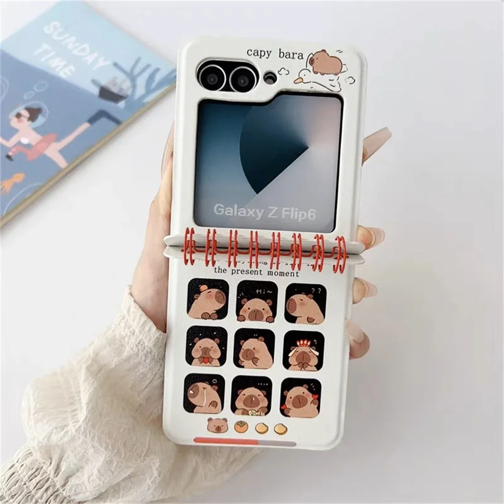 Korean Cute Cartoon Bear Monster Notebook Style Phone Case - Kawaii Girl Gift Cover Shell