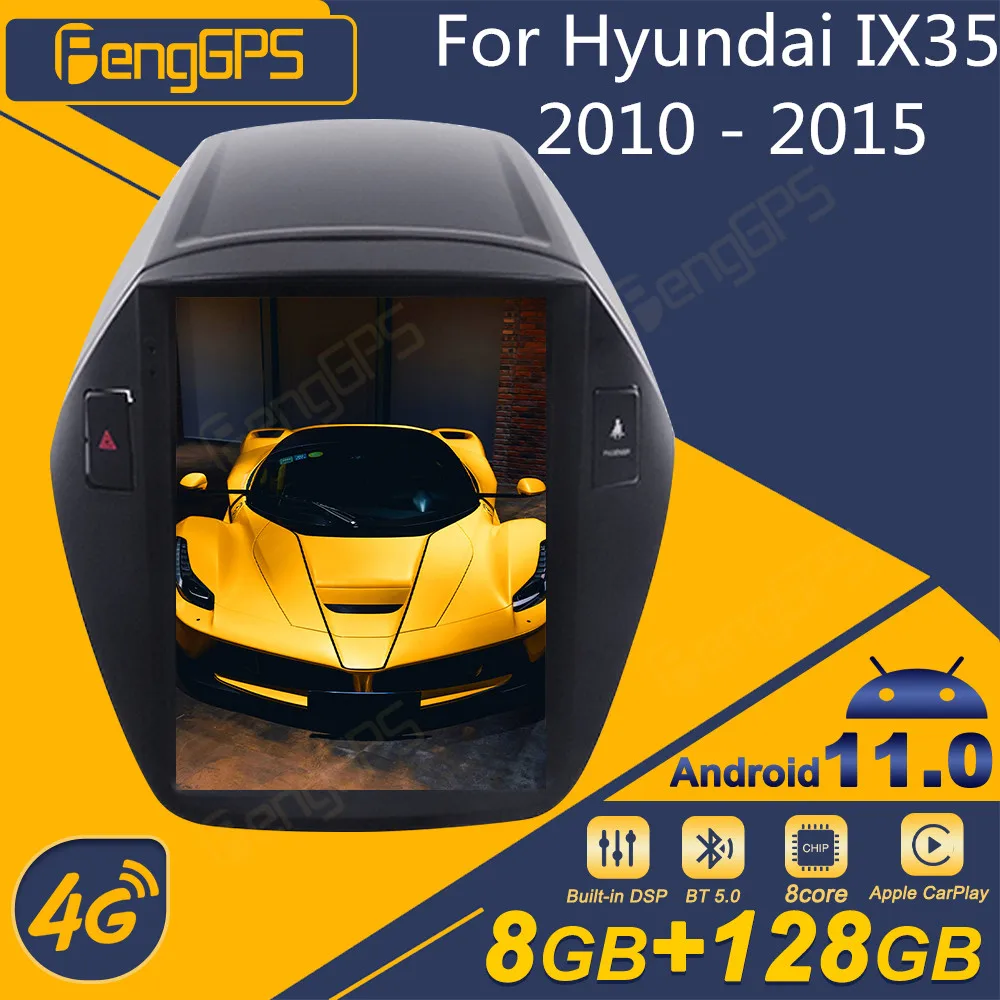 Per Hyundai Ix35 2010 - 2015 Autoradio Android Schermo Tesla 2Din Ricevitore Stereo Autoradio Lettore Multimediale Unità Navi Gps