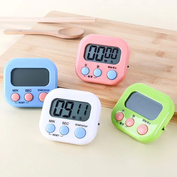 thumbnail image 2 of Temporizador de cocina digital LCD magnético con alarma y soporte, temporizador de cocina blanco, práctico temporizador de cocina, reloj despertador, 2 of 6