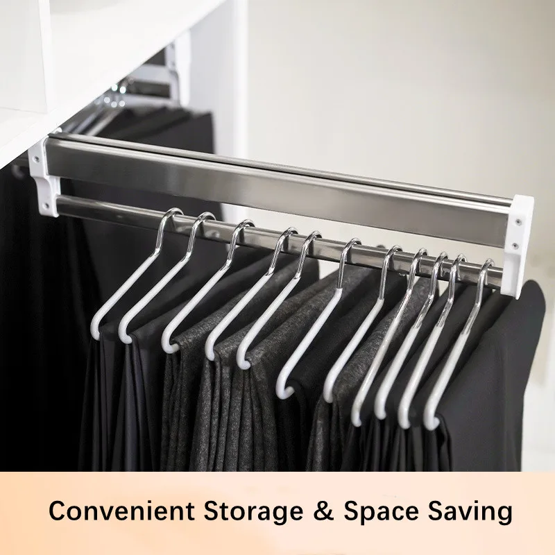 Extendable Clothes Rail for Pulling Out the Hangers, Adjustable