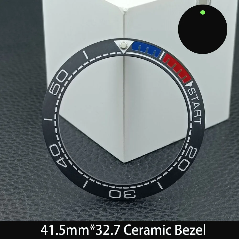 Luminous Ceramic/Aluminum Bezel with Decorative Ring for Men's Watch Accessories