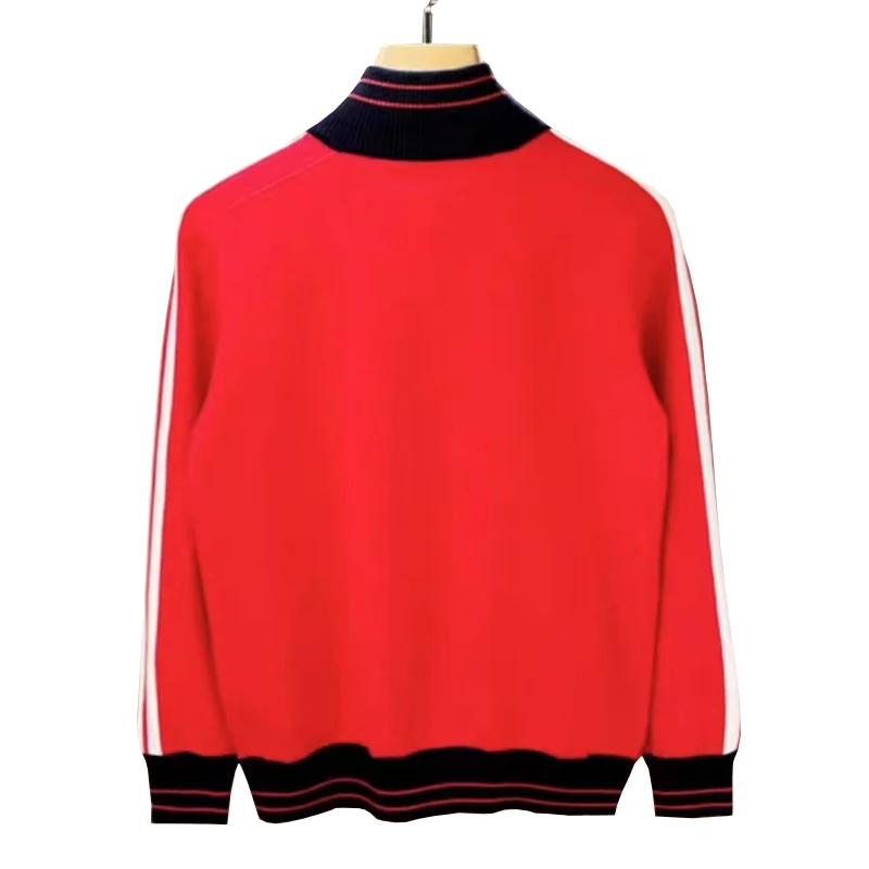 Spring/Autumn New Product Golf Men's Outdoor Sports Jacket Comfortable Zipper cardigan Sweater Versatile Coat Red Knitted Top