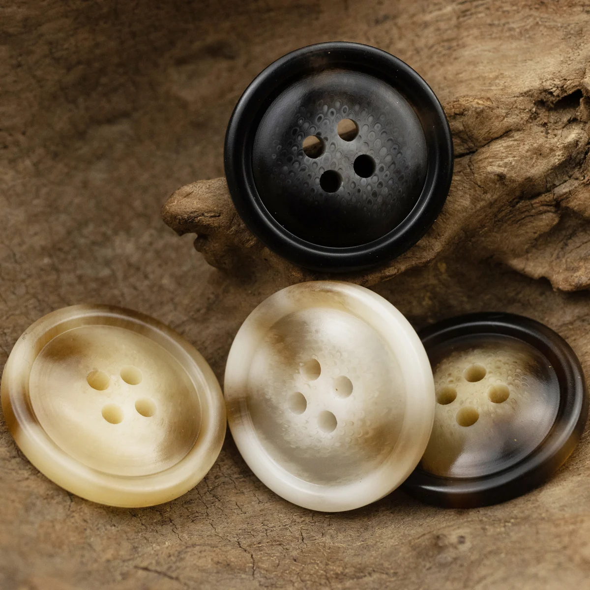 

15mm-24.7mm Round Rim Classic Buttons for Suit Sweater Blazer Sewing Accessories Craft Supplies Beige Cream Black Brown
