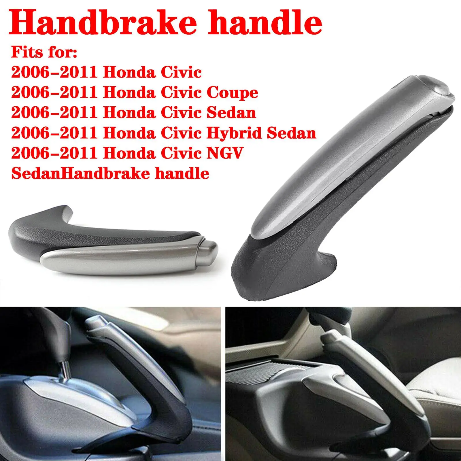 Car Interior Parking Hand Brake Handle Lever Grip Cover for Honda Civic 2006-2011 M4I1 hand brake cover