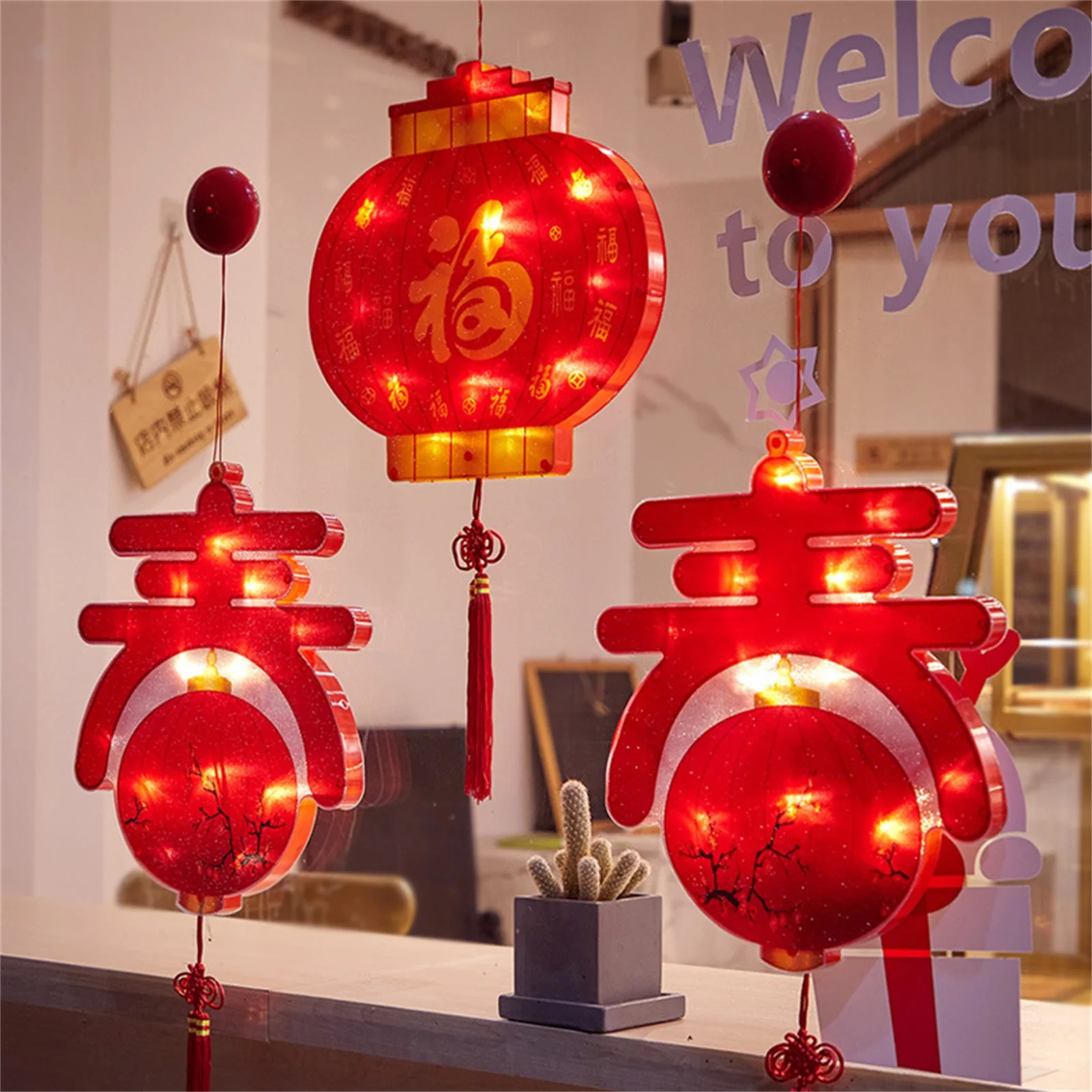 EVER NEW LANTERN 赤 ランタン ✪ Waterproof Good Fortune Red Lanterns lamp for Chinese New