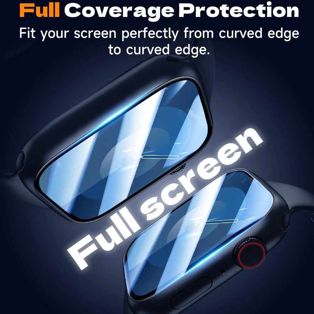 애플 워치 울트라 3 49MM 시리즈11 10 9 8 7 6 5 4 SE 46mm 42mm 45mm 44mm 41mm 스크린 보호 필름 2개 고품질 세라믹 필름