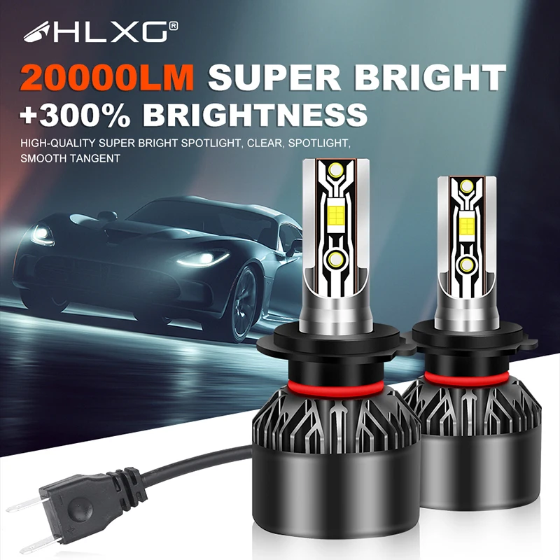 Phare de voiture led H7, ampoule de voiture, Super puissante, h4 HB3
