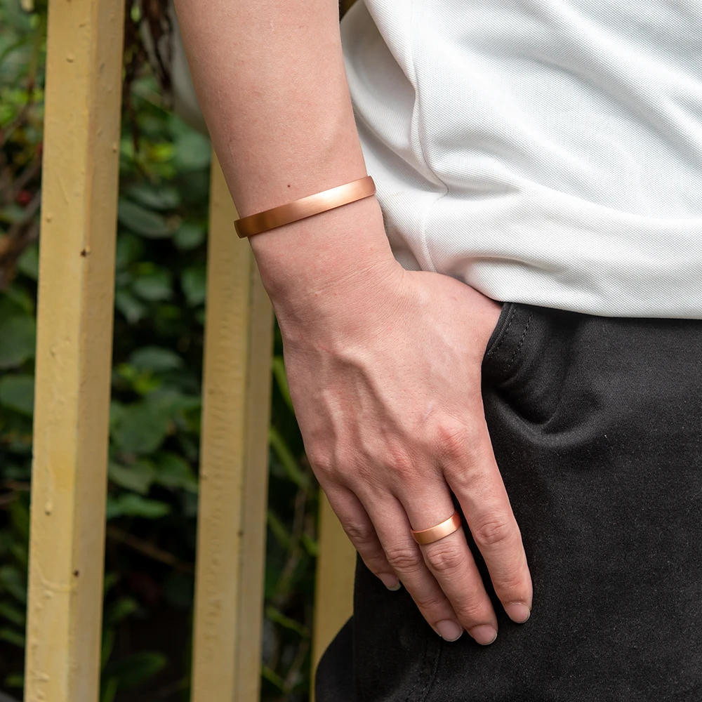 Copper Bracelets Vinterly Pure Copper Bracelets Magnetic Therapy Arthritis Matte Adjustable High Magnets Open Cuff 8mm Bangles Resizable Jewelry with bangle bracelet,magnetic bracelet