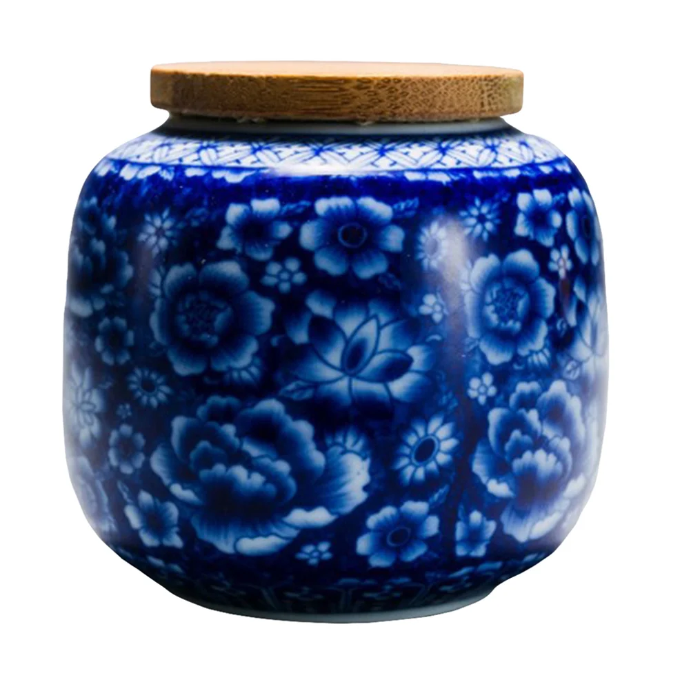 

Ceramic Tea Pot Sealing Canister Food Storage Container Gift Sealed Flower Kitchen Canisters