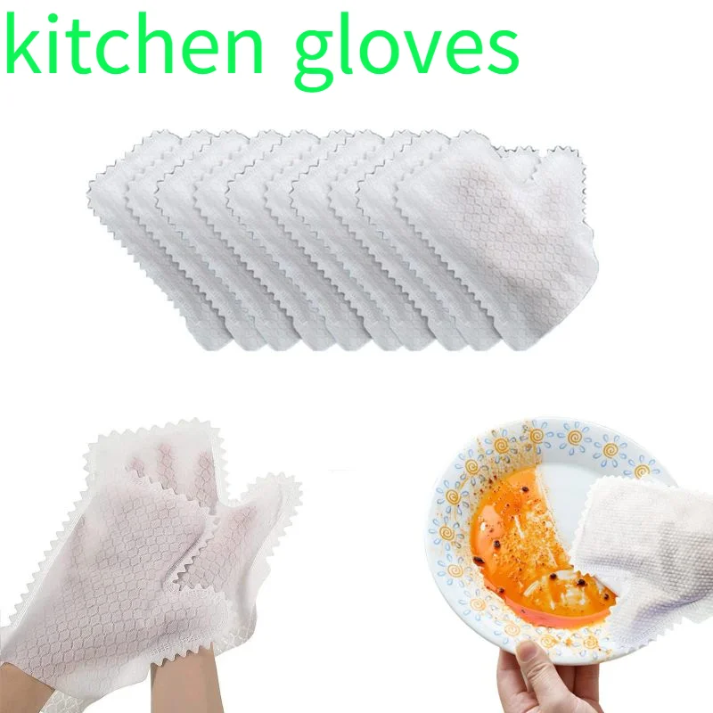 Rękawice do odkurzania dla gospodarstw domowych 10-pak Rękawice wielokrotnego użytku z mikrofibry Rękawice do czyszczenia rybiej łuski Narzędzie do czyszczenia