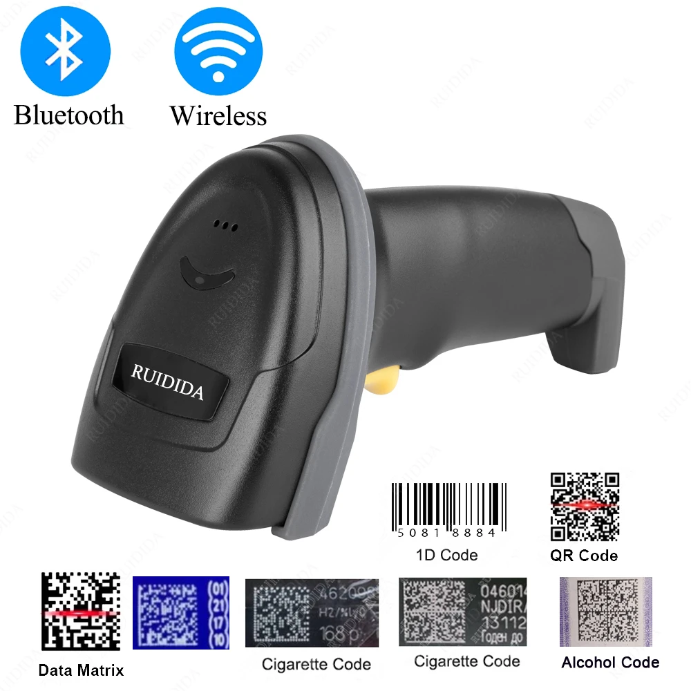 wifi scanner Bar code Scanner Bluetooth QR Code Reader 2D Scan Bar code Reading BT Wireless 2d Barcode Scanner Handheld Datamatrix qr Scanner simple scanner