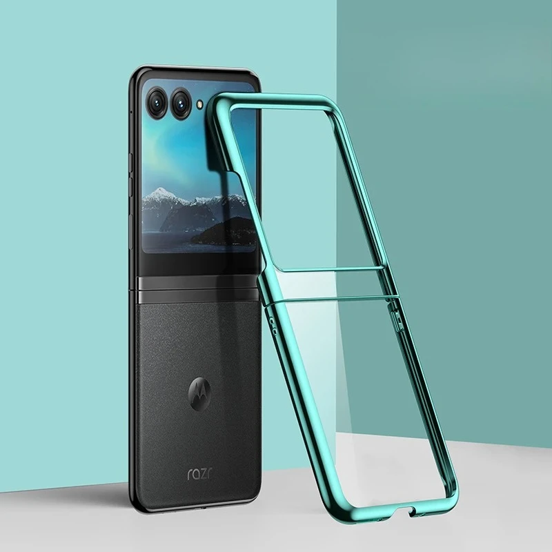 Ultra-Thin Transparent Hinged Protective Phone Case – Hard Electroplate Shockproof Cover