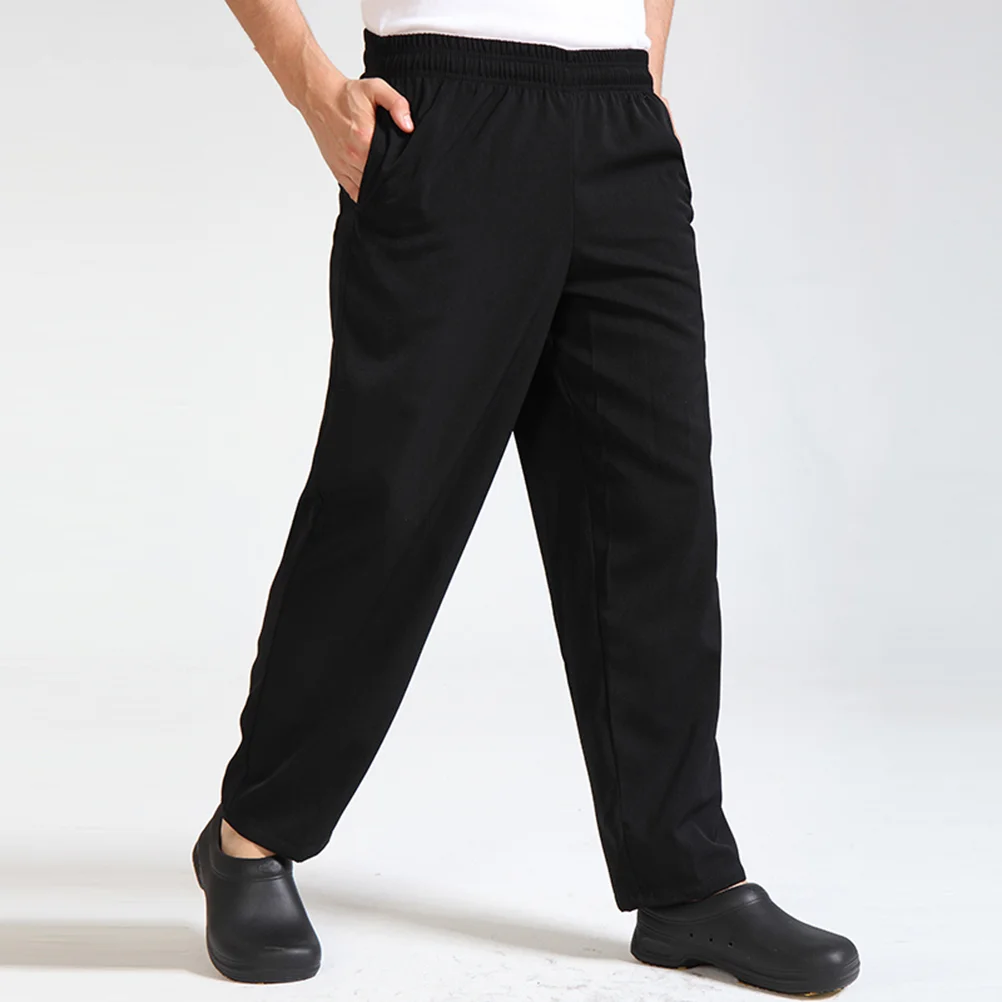Chef Pants A Pair of Chef's Workwear Trousers Breathable Material Loose Cargo Pants For Women (Black) chef pants