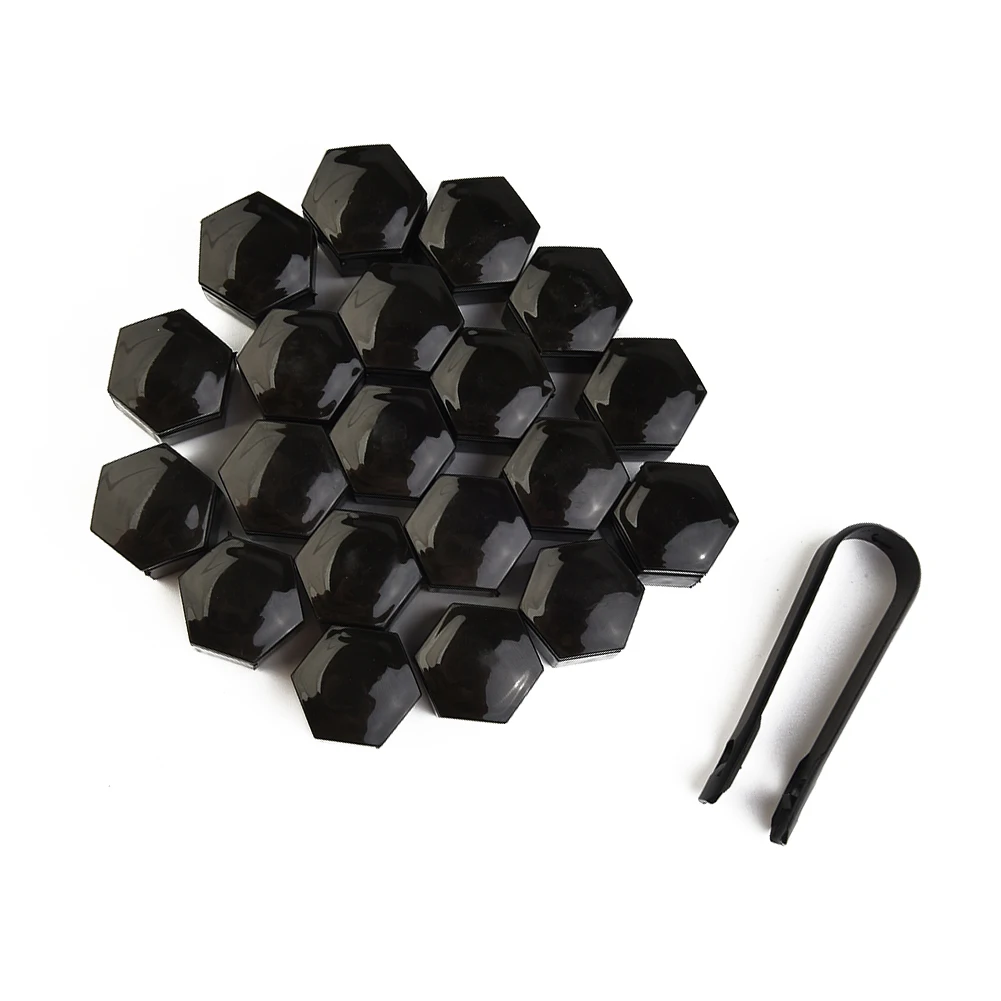 

20x22mm Black Wheel Nut Bolt Covers ABS Cap Fit Insignia Polished Black Hexagon ABS Plastic Screw Caps