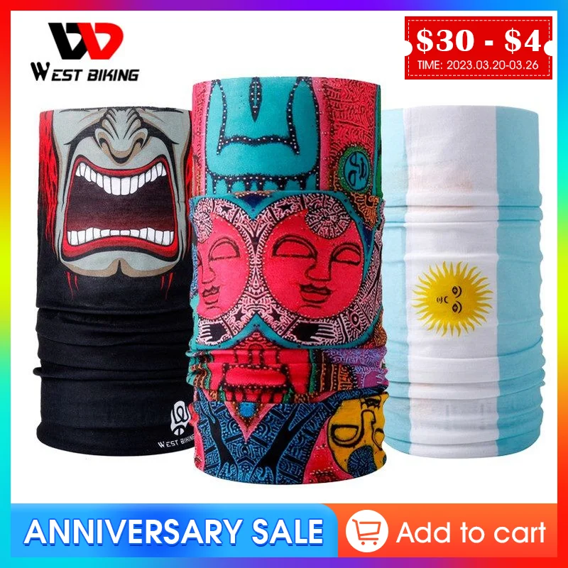 WEST BIKING Bike Face Mask Motorcycle Half Face Cycling Cover Mask