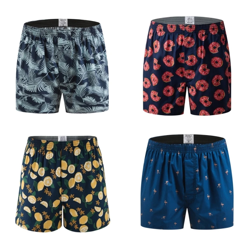 3PCS Casual Loose Panties Man Boxer Shorts Men's Panties Comfort Cotton Underwear Seamless Underpants High Quality Print Boxers