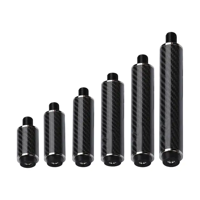 Billiards Pool Cue Extension End Lengthener Carbon Fiber Cue Stick Extenders 1