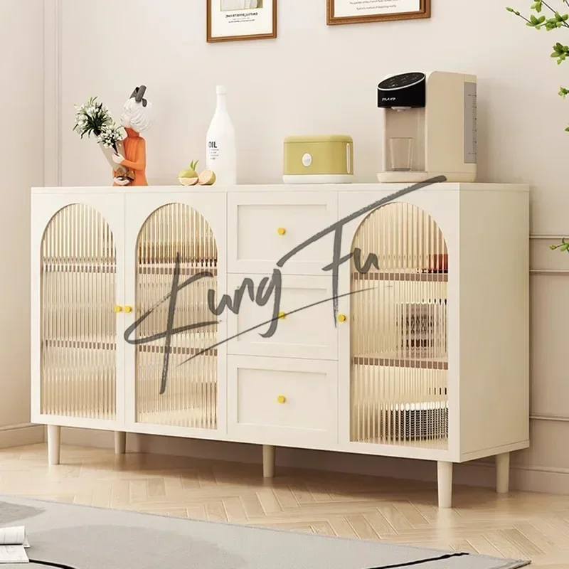 Nordic White Sideboards Storage Locker Space Saving Sideboards Kitchen Cabinet et Corner