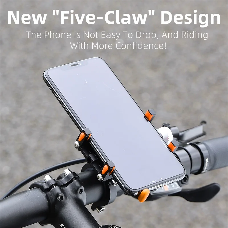 Bicycle Accessories WEST BIKING Cycling Phone Holder CNC Aluminum Alloy Adjustable Mobile Phone Stand Motorcycle E-bike MTB Road Bike Bracket