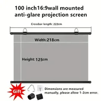 No-hole wall-mounted projection screen metal projection screen home projection screen 84 inches 100 inches 120 inches - Image 6
