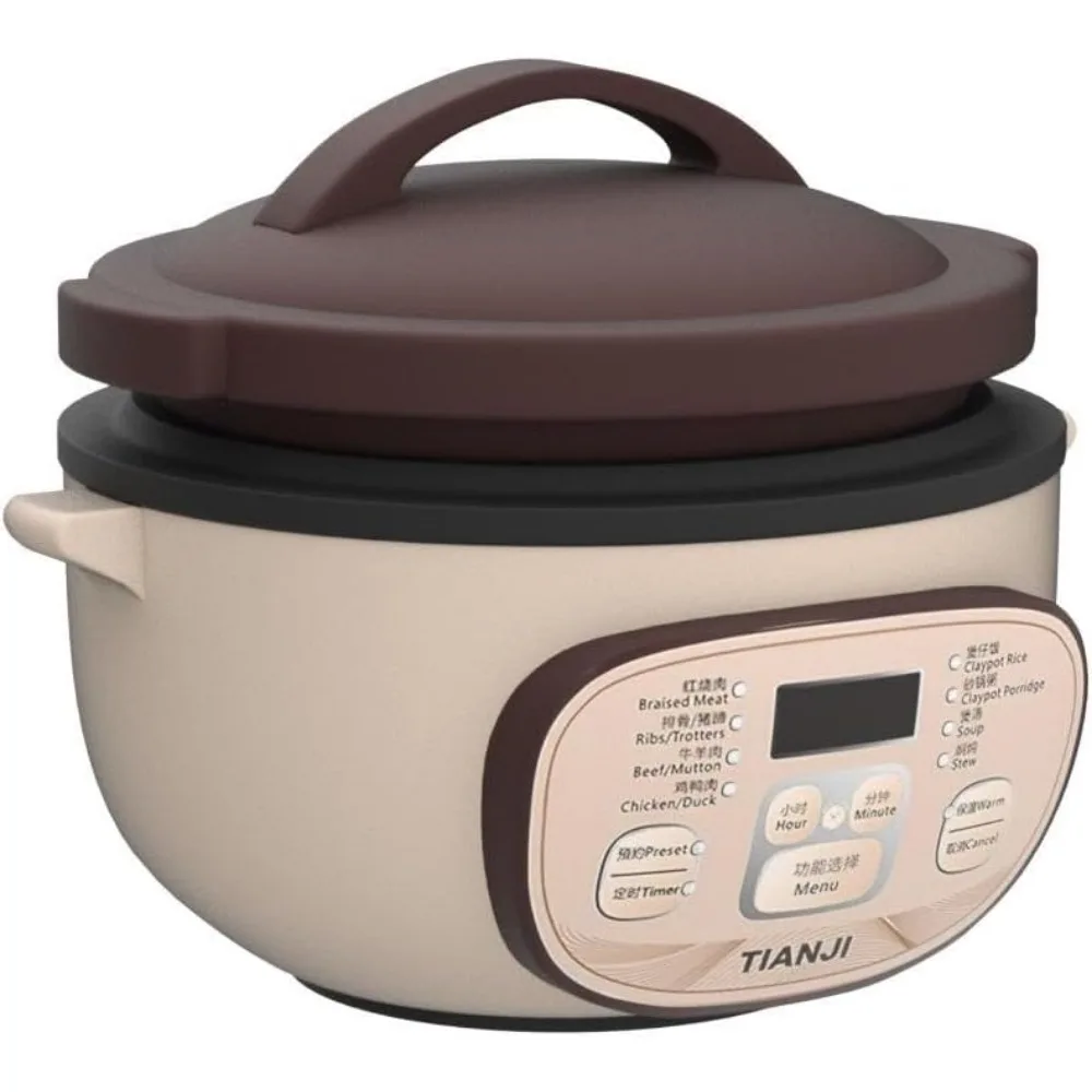 DSG-TZ30 Electric Clay Pot Slow Cooker for Claypot Rice and Casserole Porridge, Ceramic Casserole Cooking Pot with
