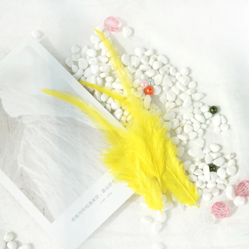 Rooster Feather Chicken Feathers Decor Fly Tying Accessories Crafts for Needlework and Handicraft Dersses Musilm craft feathers natural feathers rooster feathers