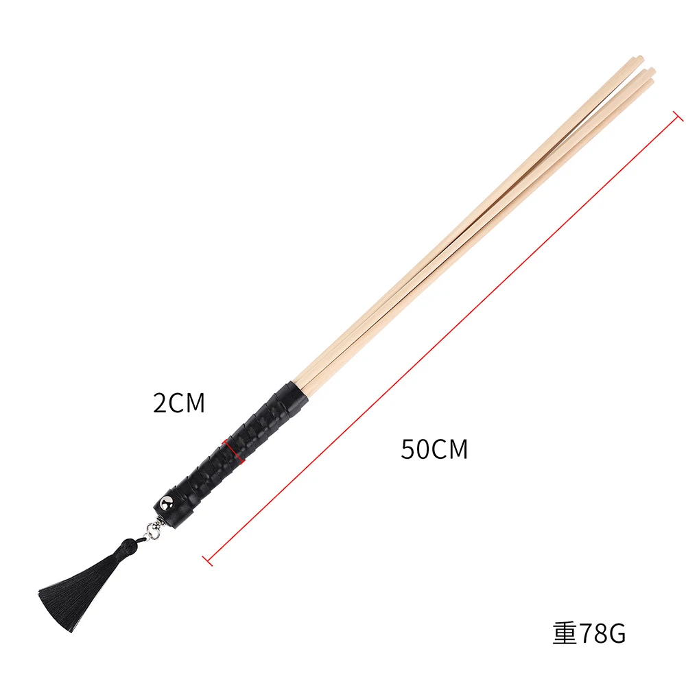 Handmade Rattan Horse Whip Bull Whip Round PU Leather Handle with Wrist Strap for Horse Training 5