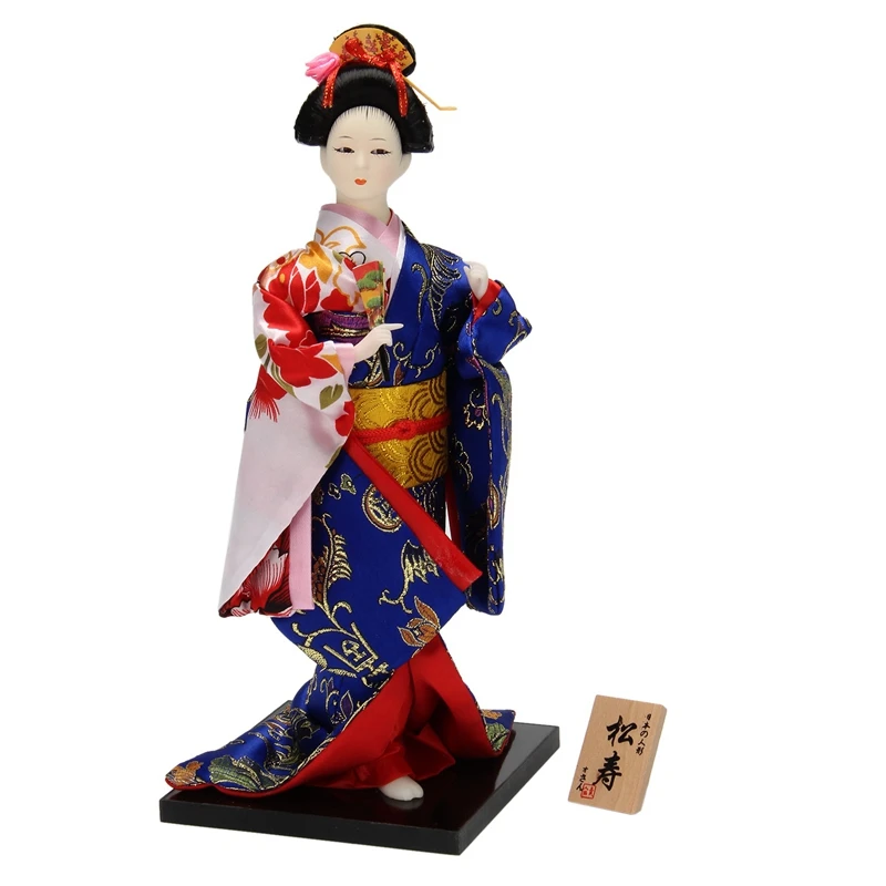 

12Inch Japanese Kimono Geisha Dolls Traditional Japanese Geisha Kimono Doll Sculpture For Children's Gifts