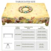 1 Easter Round Tablecloth, 5 Sizes Available, Spring Cute Rabbit Easter Egg Grass Map Pattern Printed Tablecloth, Edge Embossing Process, Spring Garden Tablecloth Decoration, Tablecloth for Daily Home Kitchen, Terrace, Easter Decoration, Spring Decoration 5