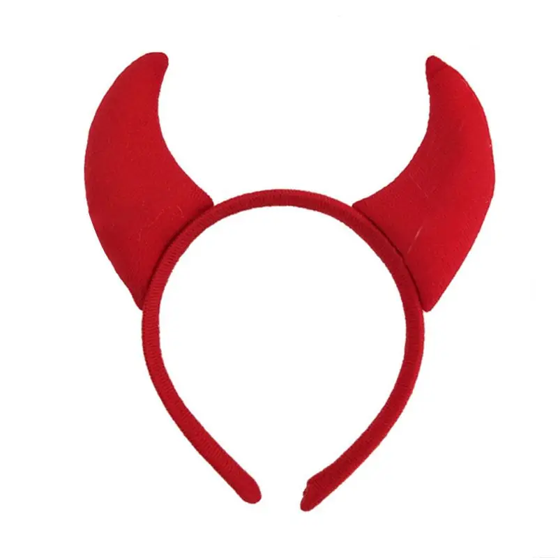 Funny Devil Ears Headband Horns Ear Children Headbands Halloween Party Adults T8NB