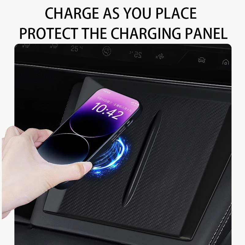 Wireless Charging Silicone Pad - Non-Slip Central Control Mat