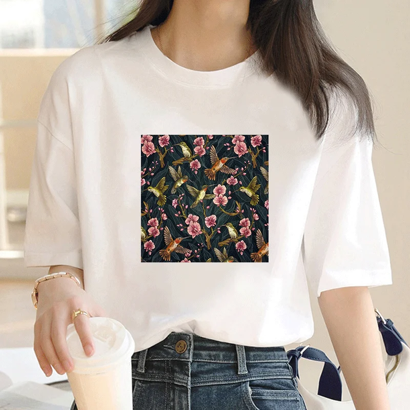 

Luxury Brand DesignFor Women's High-Quality Summer Print T-shirt 100% Cotton Casual Oversized Y2k 2023 Personality Sleeve O-neck