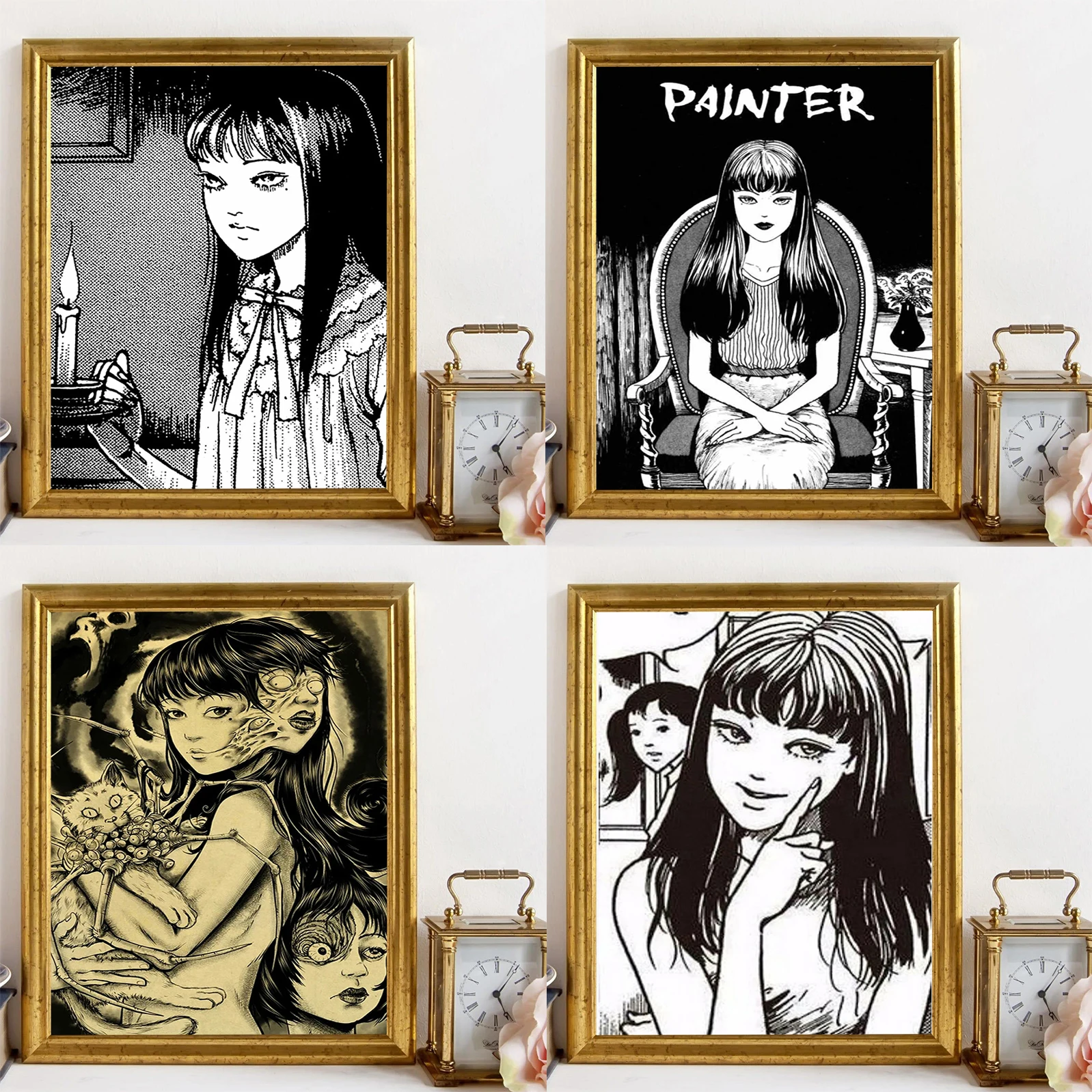 

Horror Anime Tomie Poster Wall Decoration for Home Decore With Free Shipping Canvas Decorative Paintings Room Decor Art Posters