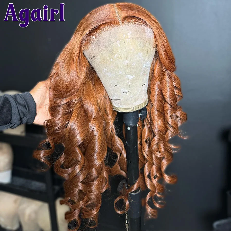 

13X6 Lace Front Human Hair Wigs For Women Pre Plucked Glueless 13x4 Cooper Brown Body Wave Lace Frontal Wig 5X5 Closure Lace Wig