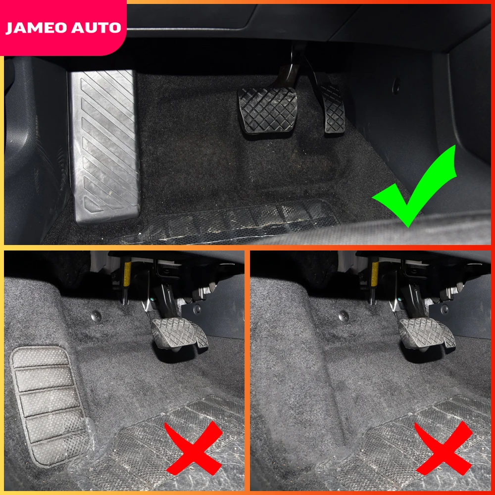 Stainless Steel Car Fuel Brake Pedal Rest Foot Pedals Cover for Volkswagen VW Skoda Kodiaq car accessories car pedals pedal cover stainless steel pedal cover