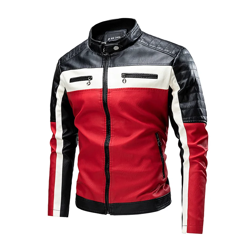 Leather Jackets Winter Men's Standing Collar Business High-grade Young Large Size Motorcycle