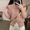 Fashion Women's Thin Fleece Knit Loose Short Cashmere Sweater Round Neck Warm Korean  Casual Female Sweater Top Cloting 3