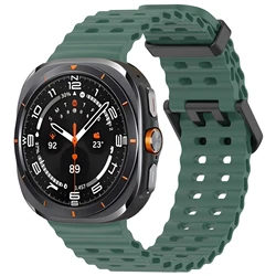 Ocean Silicone Strap - Official Replacement Bracelet for Smartwatch Ultra Wristband (Dark Green)