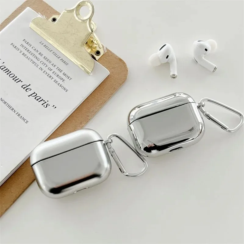 Sleek Electroplated TPU Earphone Protective Case with Hook