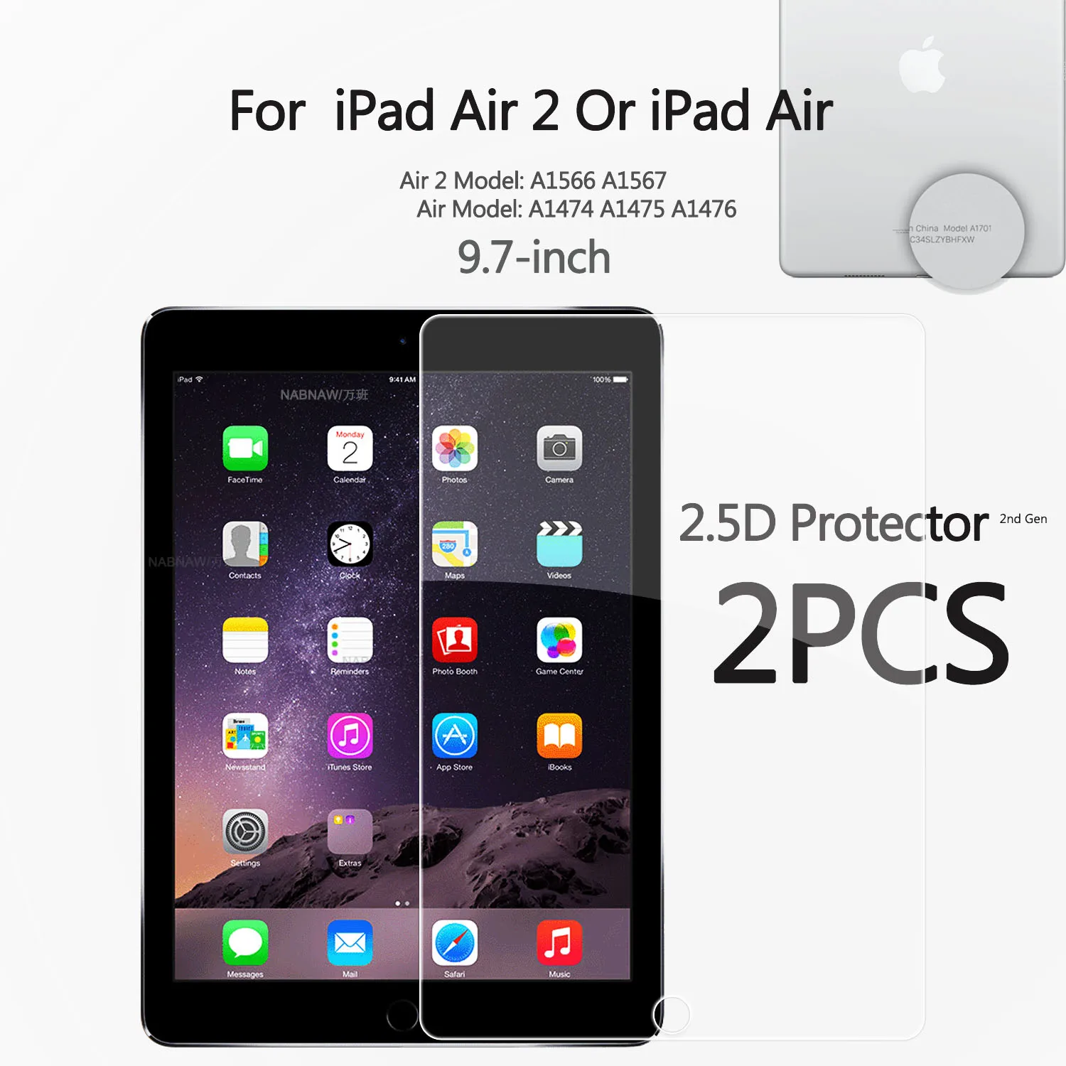 Premium 2PCS 2.5D HD Tempered Glass Screen Protector