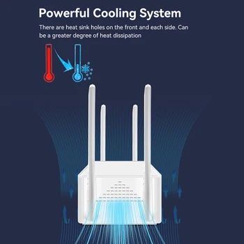 4G CPE Wireless Router 300Mbps RJ45 LTE/PPPOE Gigabit Router with SIM Card Slot Wireless Modem Hotspot 5dBi High Gain Antennas 5