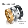 Freeteeme Vintage Roman Numbers 6mm Width Ring Wedding Fashion Stainless Steel Couple Rings for Woman Men Jewelry Birthday Gifts 2